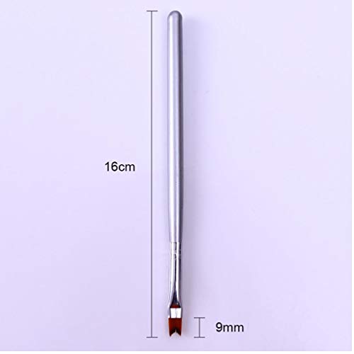 Francés Punta del Pincel Mango de Plata Media Luna en Forma de manicura de uñas de Arte Pintura Herramienta de Dibujo de la Pluma de acrílico de la manicura