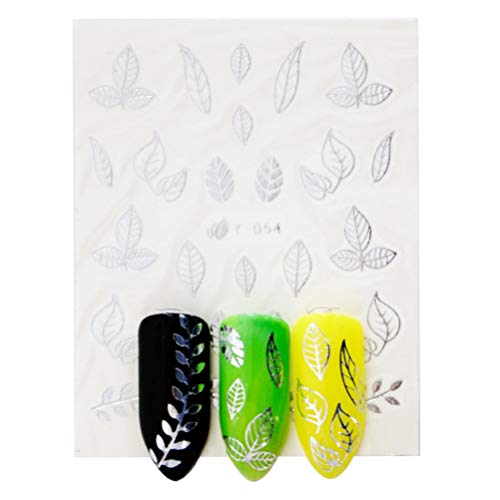 Frcolor 30 Hojas Pegatinas de Uñas de Plata Dorada, Calcomanías de Arte Del Clavo DIY Decoración de Manicura de Uñas Pegatina (Estilos Mixtos)