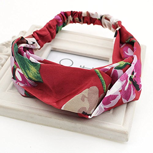 Frcolor Cinta elástica para el cabello, Turbante, para mujer, Paquete de 5
