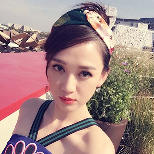 Frcolor Cinta elástica para el cabello, Turbante, para mujer, Paquete de 5