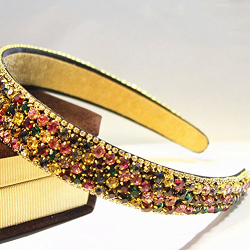 Frcolor - Diadema para el pelo con diamantes de imitación para mujer y niña