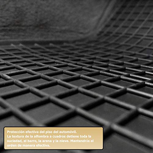 Frogum Alfombrillas Negro Coches de Goma 4-Pieza un Ajuste Suzuki Jimny de 2018
