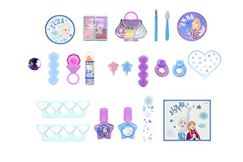 Frozen De La Reina De Hielo Makeup Maletín - Neceser Frozen, Set de Maquillaje para Niñas - Maquillaje Frozen - Selección de Productos Seguros en un Maletín de Maquillaje