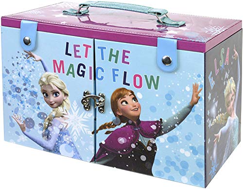 Frozen De La Reina De Hielo Makeup Maletín - Neceser Frozen, Set de Maquillaje para Niñas - Maquillaje Frozen - Selección de Productos Seguros en un Maletín de Maquillaje