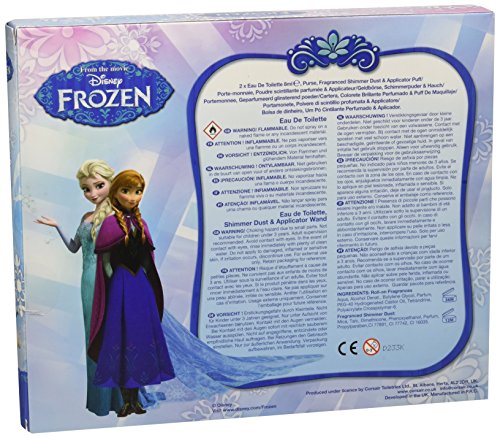Frozen - Disney Caso de la belleza con dos sabores roll-on 8 ml, cartera, un aplicador y un polvo