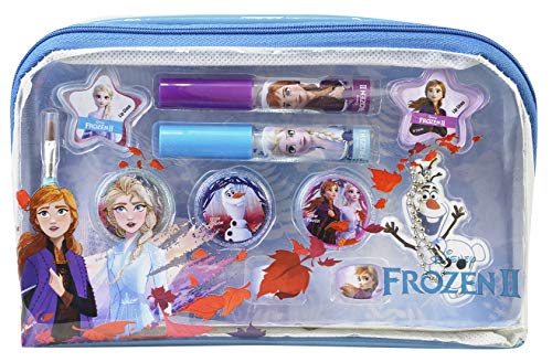 Frozen Essential Makeup Bag - Neceser Frozen II, Set de Maquillaje para Niñas - Maquillaje Frozen - Selección de Productos Seguros en un Estuche Muy Moderno