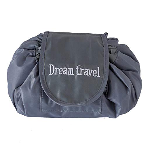 FRTU Neceser De Viaje Viga con Cordón Boca De Gran Capacidad Bolsa De Lavado Perezosa Bolsa De Almacenamiento De Viaje Multifunción Impermeable Gris