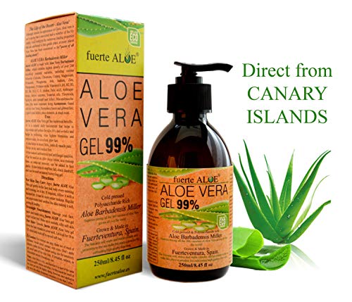 fuerte ALOE® Aloe Vera Gel 100% Organico puro - 250 ml / 8.45 fl oz