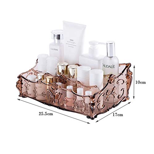 Fuerte y hermoso Caja de maquillaje de escritorio acabado cuadro principal del dormitorio de cosméticos Caja de almacenamiento Caja de almacenamiento Esencia transparente de uñas Labial Máscara polaco