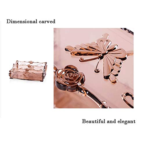 Fuerte y hermoso Caja de maquillaje de escritorio acabado cuadro principal del dormitorio de cosméticos Caja de almacenamiento Caja de almacenamiento Esencia transparente de uñas Labial Máscara polaco