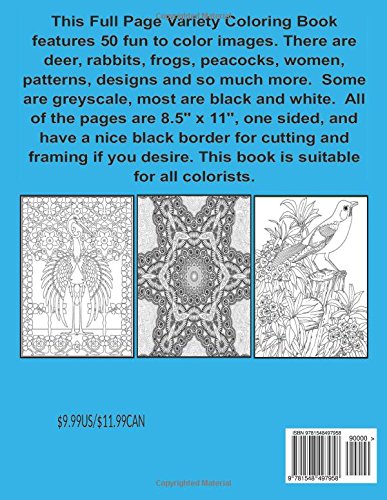 Full Page Variety: Coloring Book