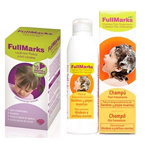 Fullmarks Pack Loción Anti-Piojos y Anti-Lémesas con Descuento 50% en el Champú Post-Tratamiento 100ml + 150ml