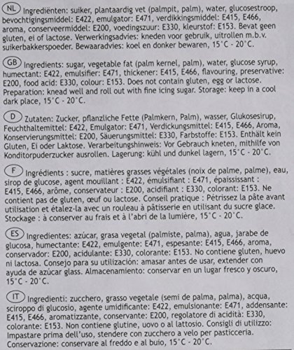 FunCakes Fondant para Cubrir Tartas, Cupcakes, Galletas o Modelar color Negro: Sabor Vainilla, Flexible, Sin Gluten, Halal, Kosher D, Apto Véganos, 1k, FC97510