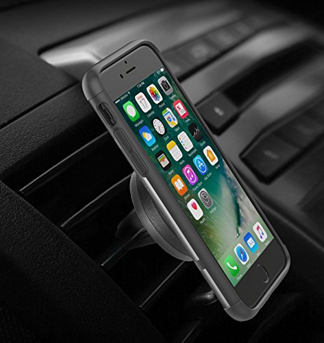Funda iPhone SE 2020 / iPhone 8 / iPhone 7, ProCase Estuche Multifunción con Soporte Giratorio para Soporte de Anillo,Funda de Kickstand para Apple iPhone 8 / iPhone 7 4.7 Pulgada -Negro