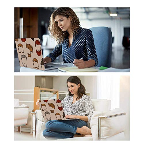 Funda para computadora portátil de 15 Pulgadas Moda Creativa Peluquería Peinado Funda rígida de plástico Compatible con Mac Air 11"Pro 13" Funda para computadora portátil de 15"Protecció