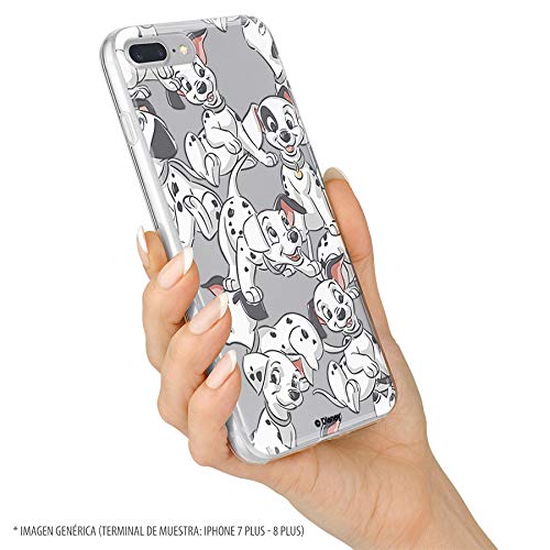 Funda para iPhone 7 - iPhone 8 - iPhone SE 2020 Oficial de 101 Dálmatas Cachorros Siluetas para Proteger tu móvil. Carcasa para Apple de Silicona Flexible con Licencia Oficial de Disney.