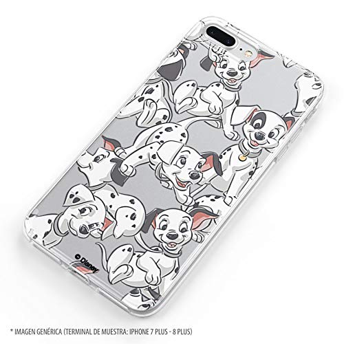 Funda para iPhone 7 - iPhone 8 - iPhone SE 2020 Oficial de 101 Dálmatas Cachorros Siluetas para Proteger tu móvil. Carcasa para Apple de Silicona Flexible con Licencia Oficial de Disney.