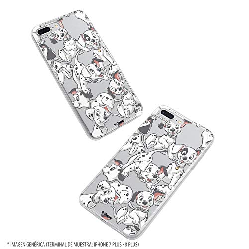 Funda para iPhone 7 - iPhone 8 - iPhone SE 2020 Oficial de 101 Dálmatas Cachorros Siluetas para Proteger tu móvil. Carcasa para Apple de Silicona Flexible con Licencia Oficial de Disney.