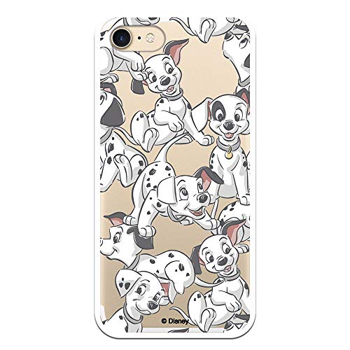 Funda para iPhone 7 - iPhone 8 - iPhone SE 2020 Oficial de 101 Dálmatas Cachorros Siluetas para Proteger tu móvil. Carcasa para Apple de Silicona Flexible con Licencia Oficial de Disney.