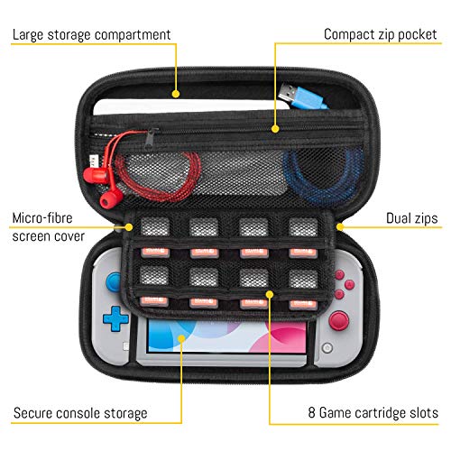 Funda para Nintendo Switch Lite – Estuche Protector rigida, para Llevar Nueva Switch Lite Consola (2019) y Sus Juegos y Accesorios - Rosa