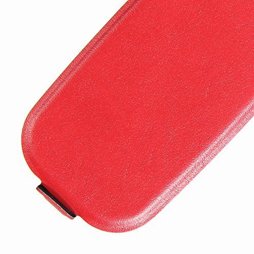 Funda para Nokia 105 (2017) con Soporte Plegable, Carcasa para Nokia 105 (2017) con Ranuras para Tarjetas y Billetes, Broche Magnético, Cubierta de Material de Cuero- Color Rojo