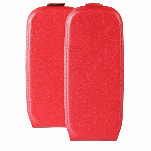 Funda para Nokia 105 (2017) con Soporte Plegable, Carcasa para Nokia 105 (2017) con Ranuras para Tarjetas y Billetes, Broche Magnético, Cubierta de Material de Cuero- Color Rojo