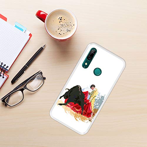 Funda Transparente para [ Huawei P Smart Z - Y9 Prime 2019 ] diseño [ Lucha de toros, España ] Carcasa Silicona Flexible TPU