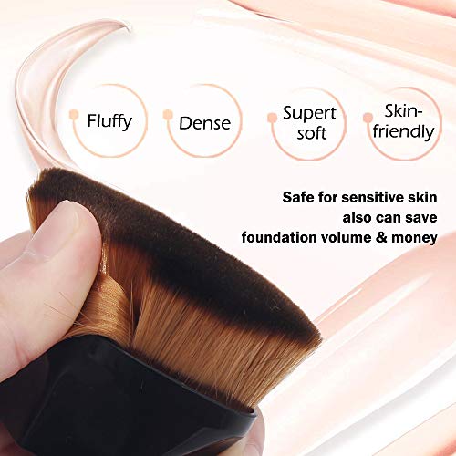 Fundación Brush Profesional,Cepillo de base en forma de pétalo,Pincel Maquillaje Cepillo de Base,Brocha de Maquillaje,Adecuado para mezclar líquido,crema,BB Crema,corrector Premium (2pcs)