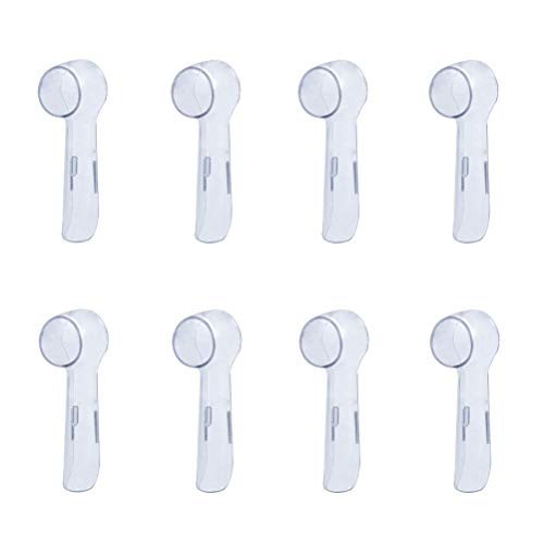 Fundas para Cabezales,8 Cepillo de Dientes Eléctrico Cubierta Cubierta Protectora Higiénica de Plástico Transparente Cubierta de Cepillo Eléctrico para Oral B