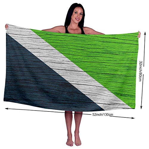 Funny Z Textura de Madera Fargo City Bandera Temática Personalidad Toalla de baño Manta de Playa de Secado rápido Toallas 130x80cm