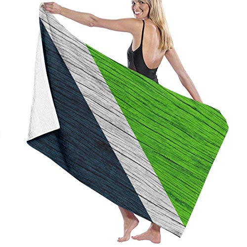 Funny Z Textura de Madera Fargo City Bandera Temática Personalidad Toalla de baño Manta de Playa de Secado rápido Toallas 130x80cm