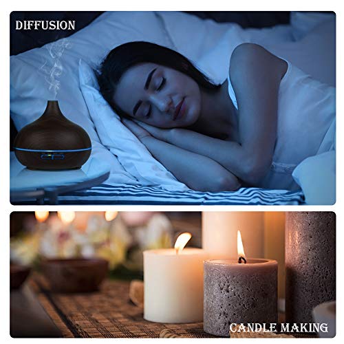 Funria Aceites Esenciales, 100% Puro y Natural Aceites Esenciales de Aromaterapia para Difusor - Set de Aceite Perfumado de Lavanda, Menta, Limón, Naranja Dulce, Jazmín, Orquídea, 6 x 10ML