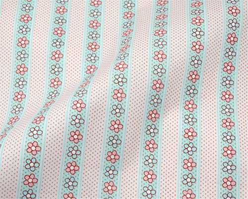 Fuya 160 cm * 100 cm * 2pieces hielo crema Floral algodón tela PATCHWORK gamuza de tejido a mano DIY acolchar costura Material de vestido de bebé y niños hojas