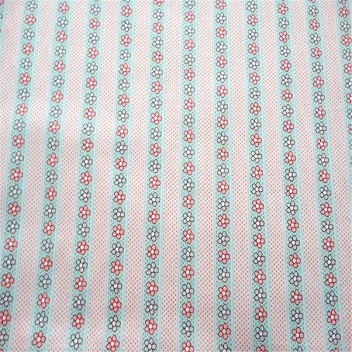 Fuya 160 cm * 100 cm * 2pieces hielo crema Floral algodón tela PATCHWORK gamuza de tejido a mano DIY acolchar costura Material de vestido de bebé y niños hojas