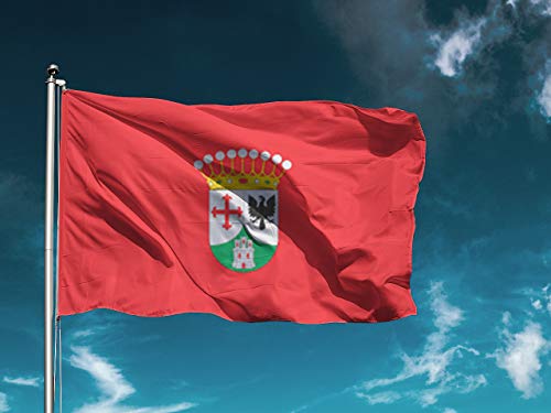 G | Bandera Alcobendas | Medidas 150cm x 85cm | Fácil colocación | Decoración Exteriores (1 Unidad)