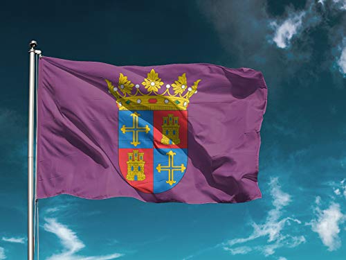 G I Bandera Palencia | Medidas 150cm x 85cm | Fácil colocación | Decoración Exteriores (1 Unidad)
