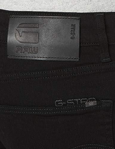G-STAR RAW 3301 Slim Fit Jeans Vaqueros, Pitch Black, 25W / 34L para Hombre