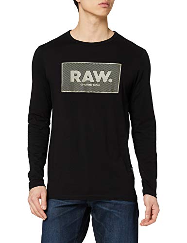 G-STAR RAW Boxed Straight Fit Camiseta, Negro (Dk Black 336-6484), XXL para Hombre