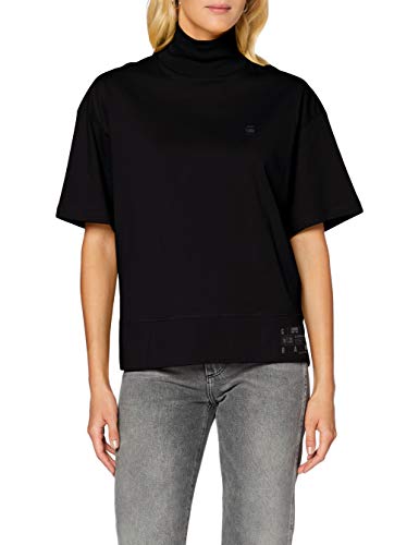G-STAR RAW Carrn Loose Funnel Camiseta, dk Negro B771-6484, Medium para Mujer