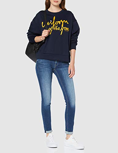 G-STAR RAW Graphic 24 Loose Round Neck Sudadera, Azul (Sartho Blue 6067), 34 (Talla del Fabricante: XX-Small) para Mujer