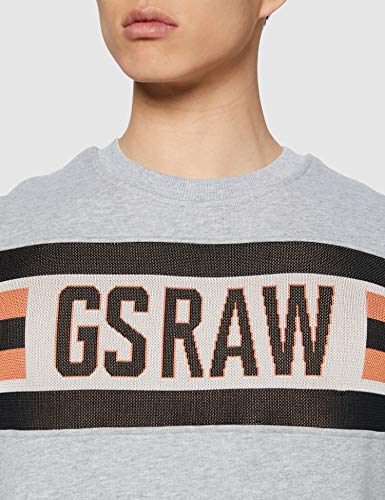 G-STAR RAW Jacquard Sudadera, Gris (Grey Htr A613-906), XS para Hombre