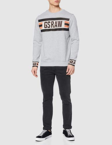 G-STAR RAW Jacquard Sudadera, Gris (Grey Htr A613-906), XS para Hombre