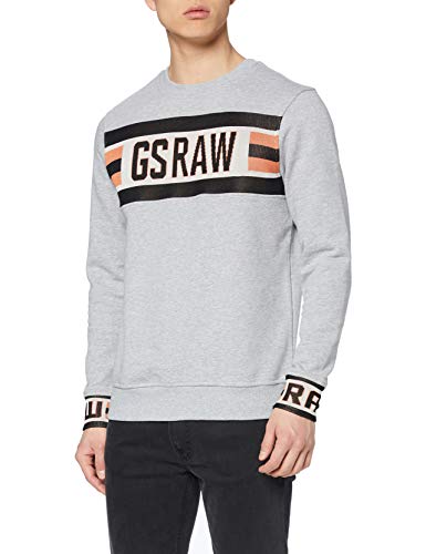G-STAR RAW Jacquard Sudadera, Gris (Grey Htr A613-906), XS para Hombre