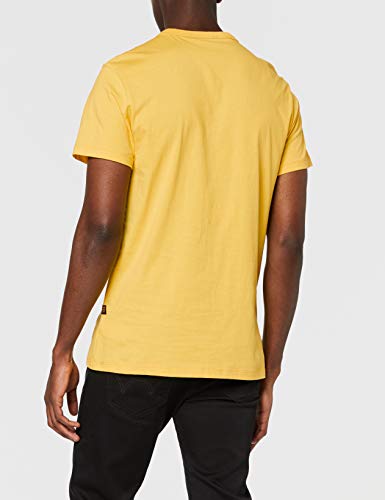 G-STAR RAW Originals Logo Straight Camiseta, Amarillo (Lt Lemon 336-188), L para Hombre