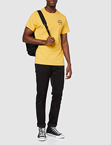 G-STAR RAW Originals Logo Straight Camiseta, Amarillo (Lt Lemon 336-188), L para Hombre