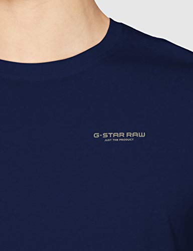 G-STAR RAW Sleeve Shield Print Straight Camiseta, Azul (Imperial Blue 336-1305), S para Hombre