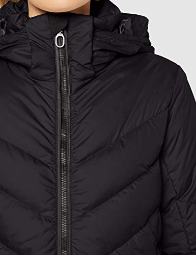 G-STAR RAW Whistler Slim Down Hooded Long Abrigo, Negro (Dk Black 6484), 40 (Talla del fabricante: Medium) para Mujer