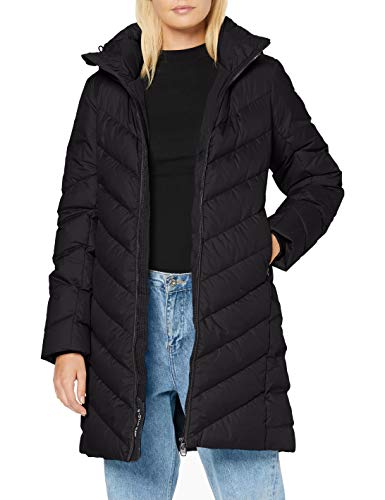 G-STAR RAW Whistler Slim Down Hooded Long Abrigo, Negro (Dk Black 6484), 40 (Talla del fabricante: Medium) para Mujer