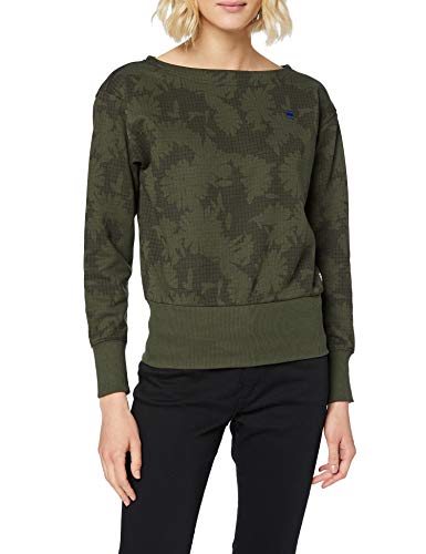 G-STAR RAW Xzyph Round Neck Sudadera, Multicolor (Algae/dk Combat ao C212-B342), Medium para Mujer