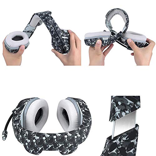 GAFAGAFA cascos con microfono para ps4 Auriculares Auriculares con cable Auriculares para juegos de graves   Reducción de ruido Estéreo envolvente con micrófono para computadora PC PS4 Xbox one Compa